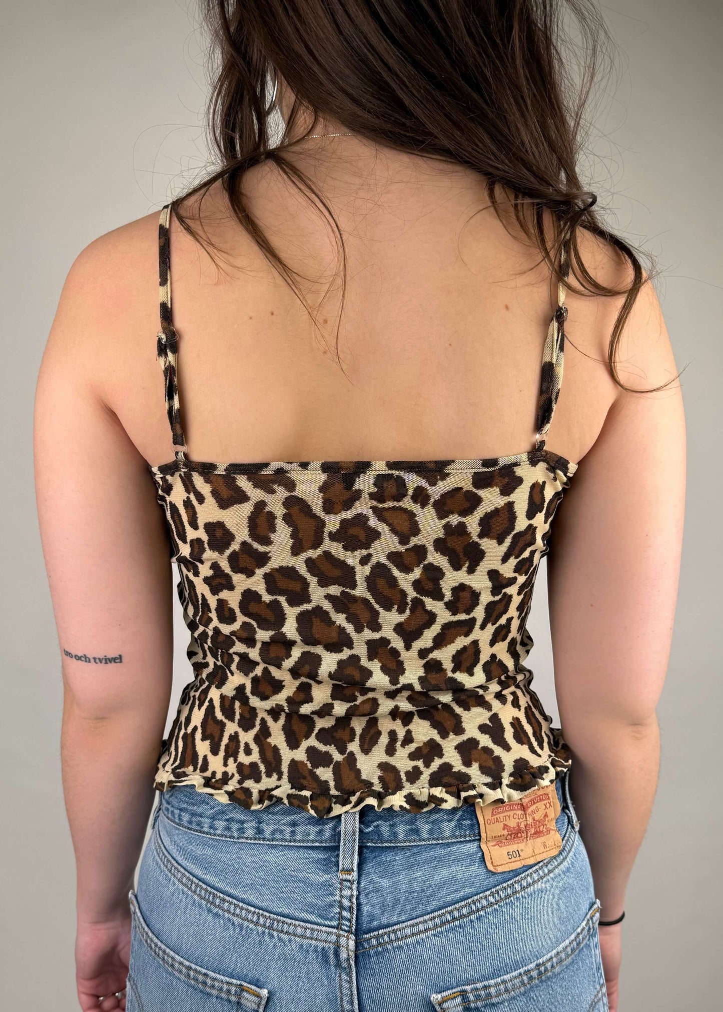 Vintage y2k Kookai leo ruffle cami top (S)