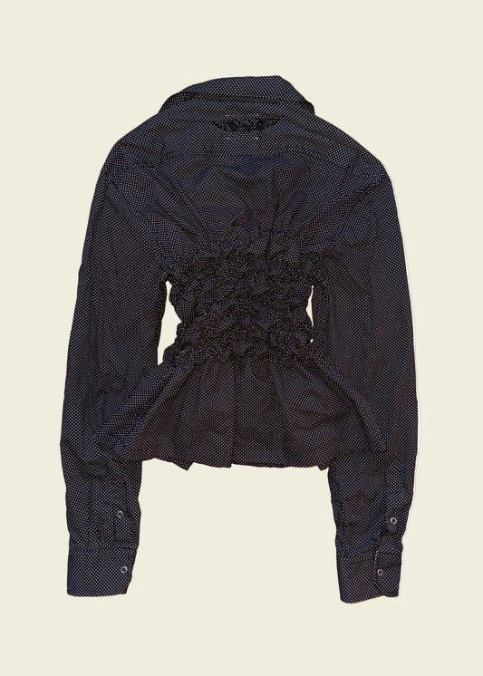 Smocked polkadot shirt (ONE SIZE)