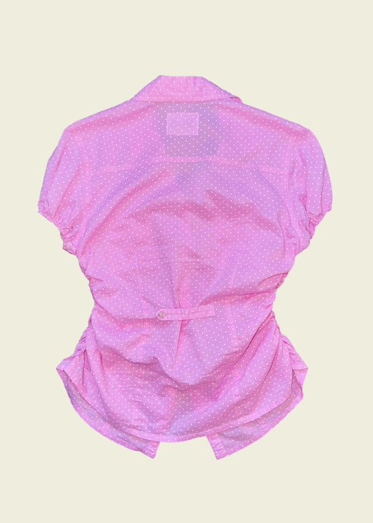 Blouse pink polkadot (S)