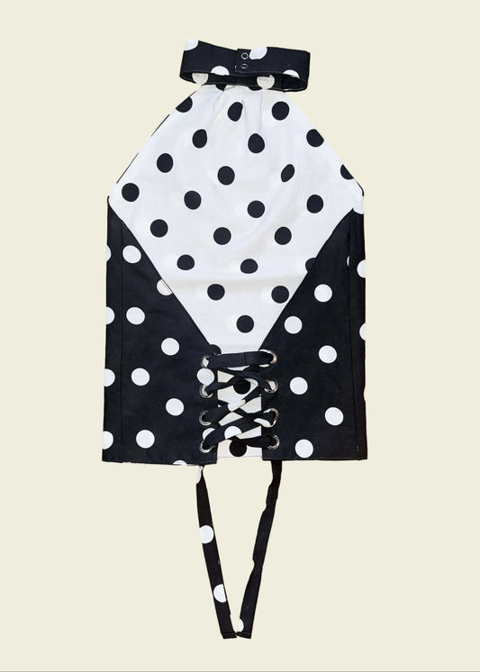 Halterneck polkadot top (XS/S)