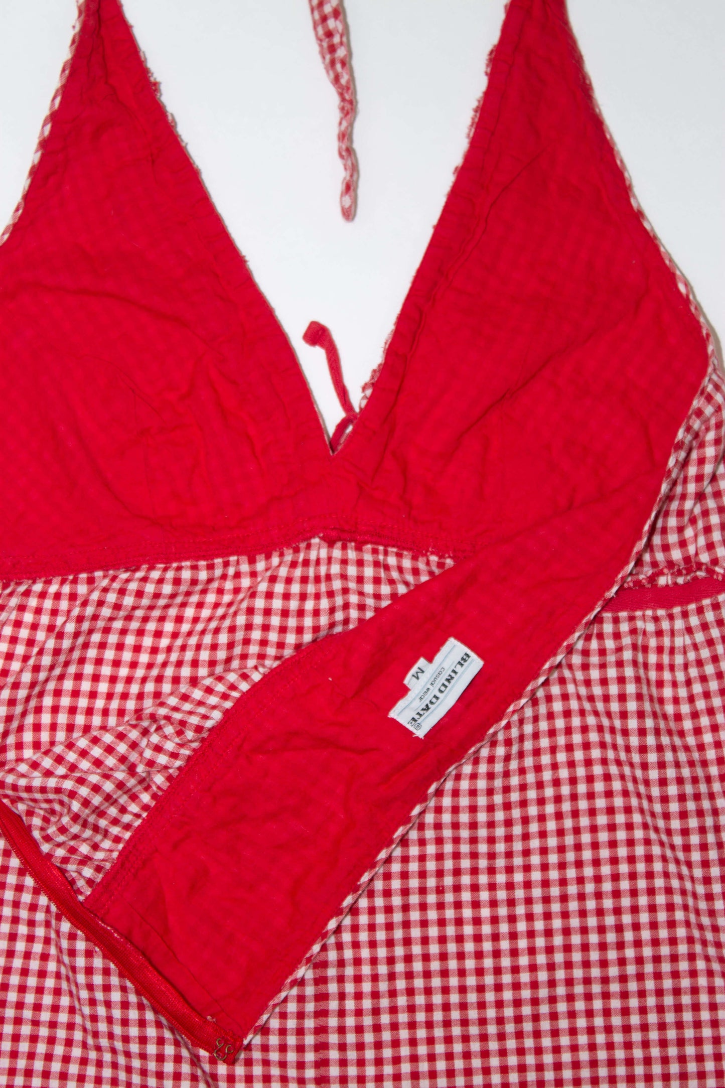 Vintage y2k checkered halterneck top (S/M)