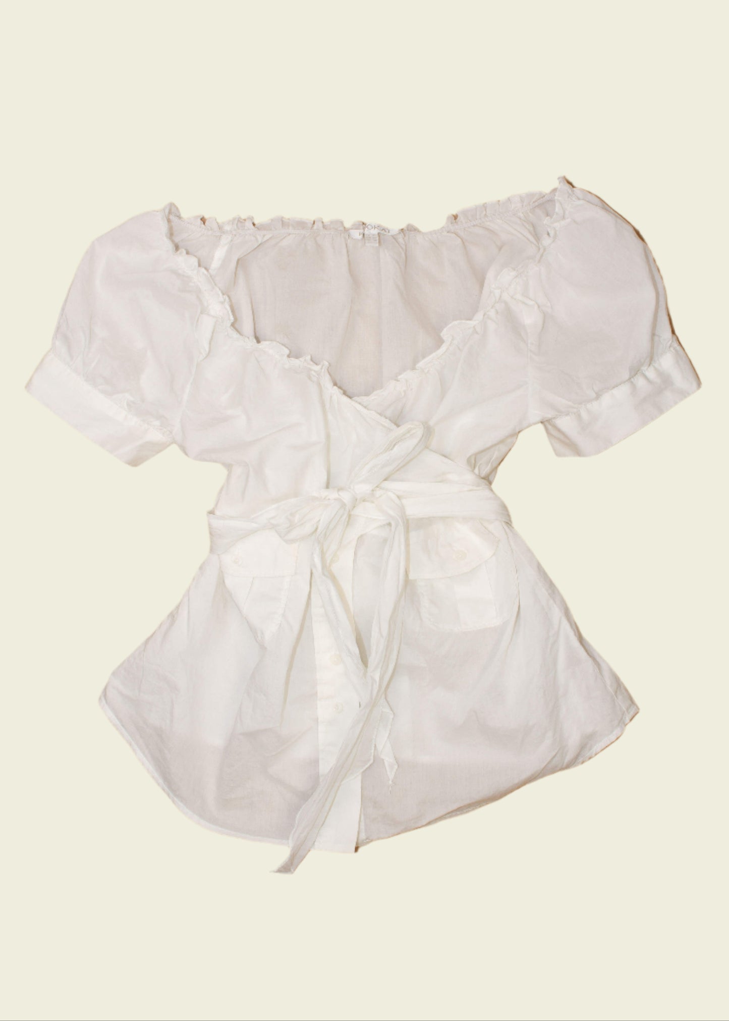 Vintage y2k short sleeve blouse (XS/S)