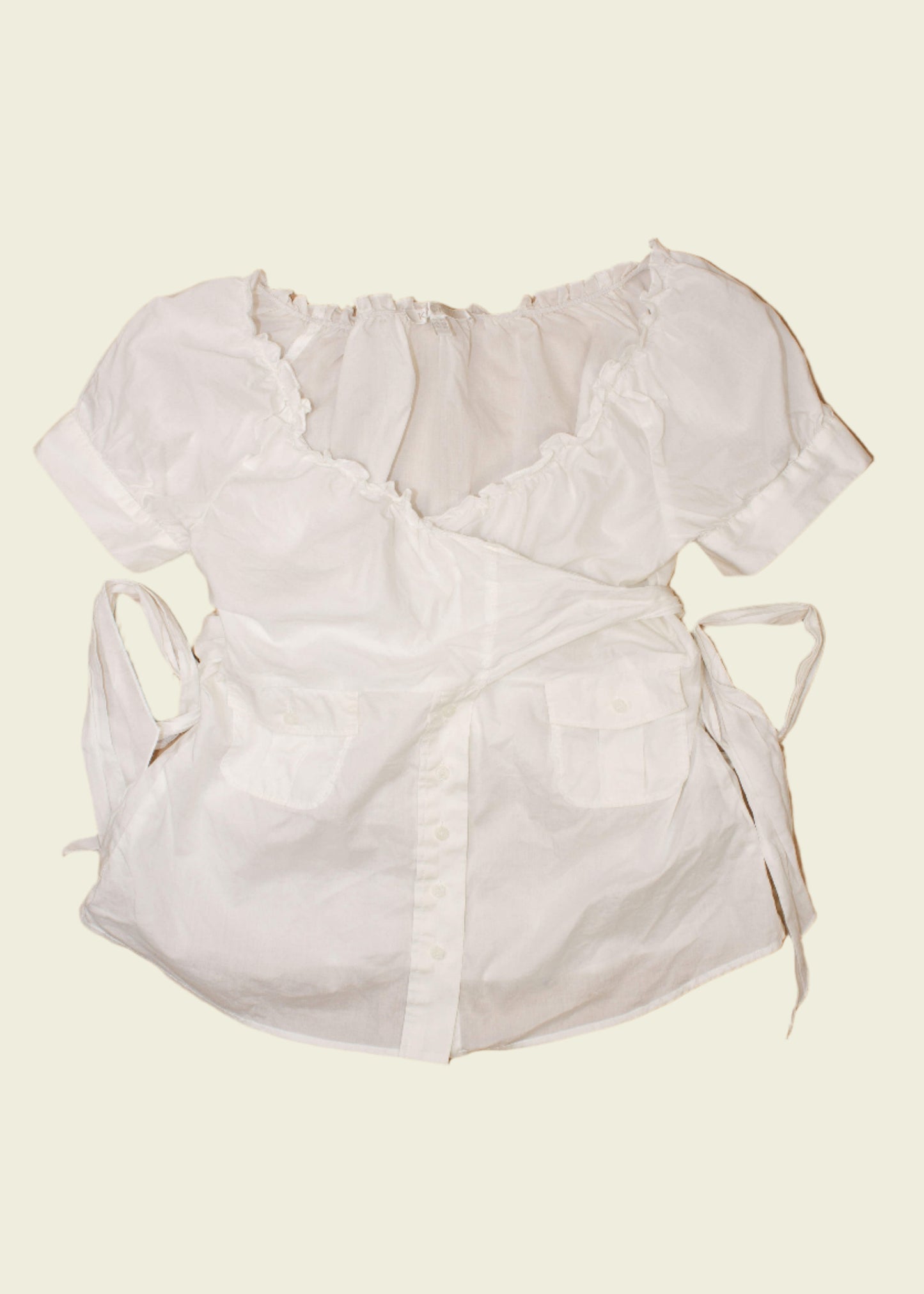 Vintage y2k short sleeve blouse (XS/S)