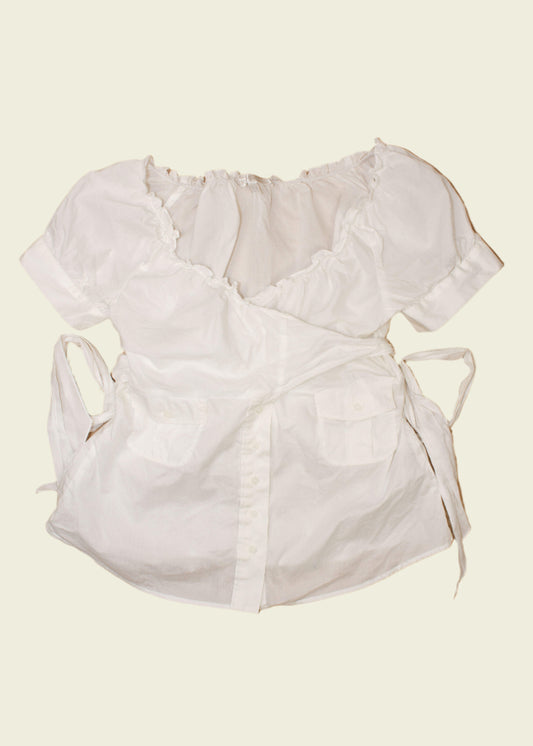 Vintage y2k short sleeve blouse (XS/S)