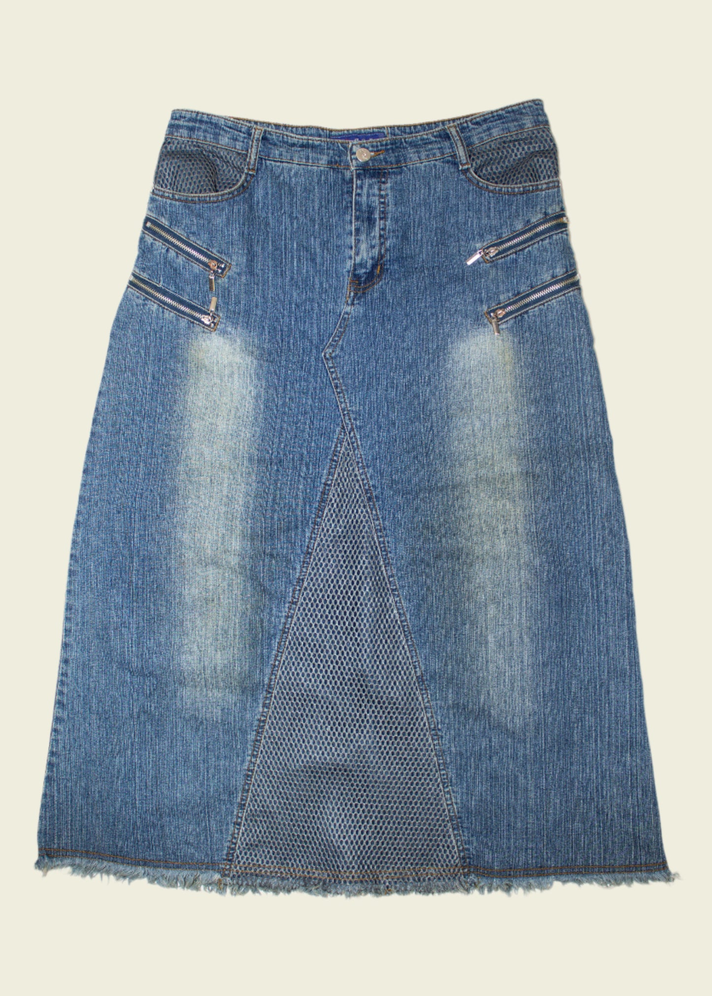 Vintage y2k midi denim skirt (M/L)