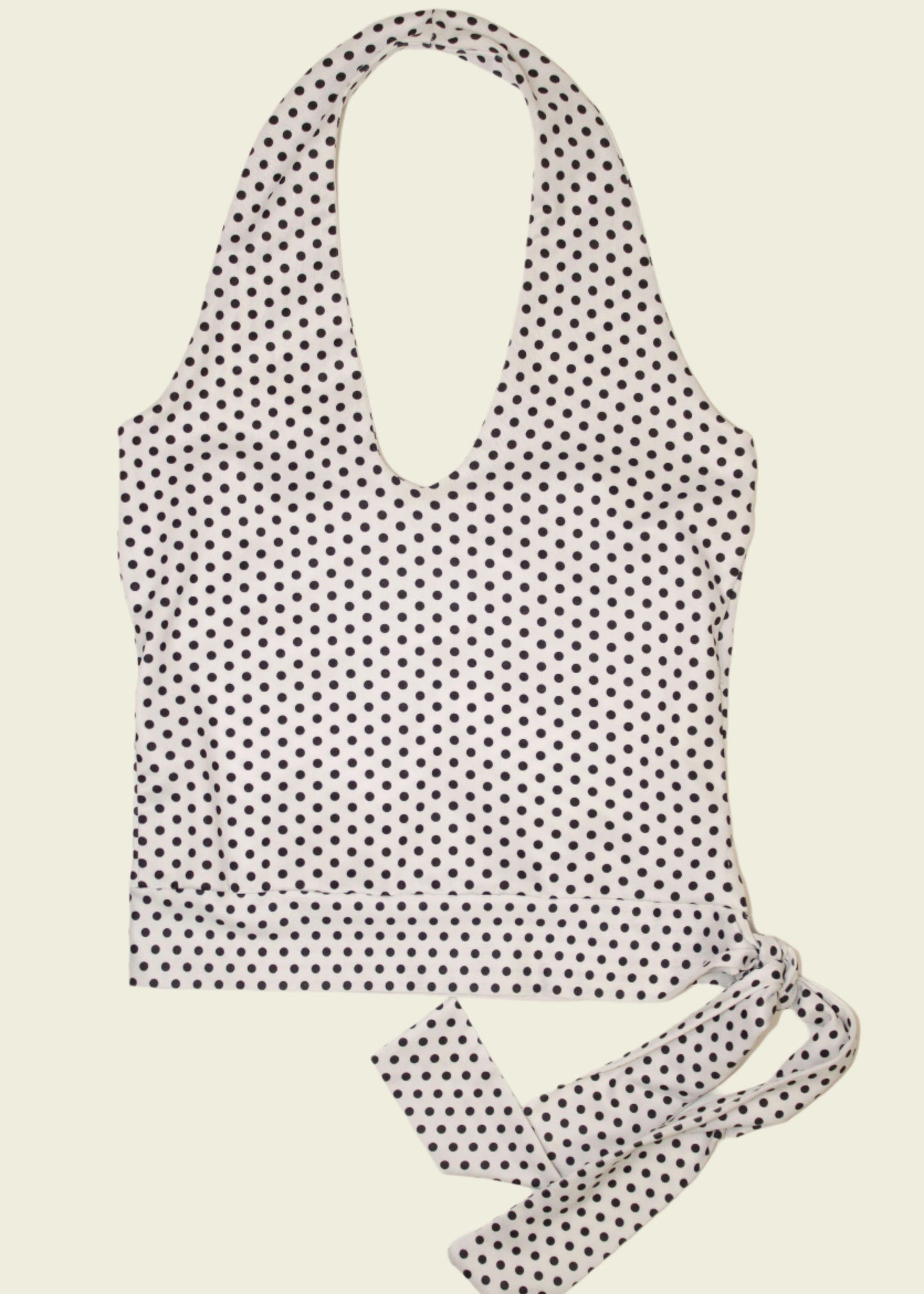 Vintage y2k polka dot halterneck top (XS/S)
