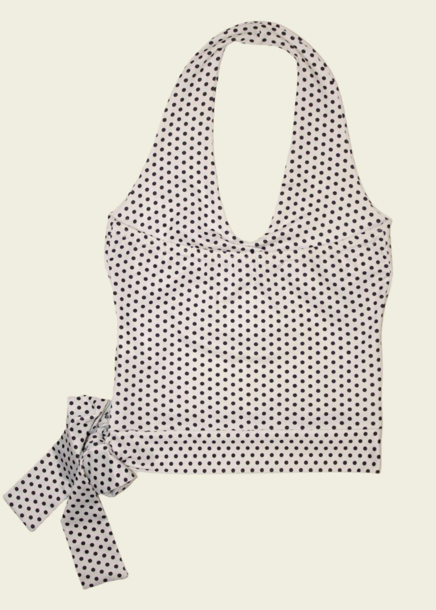 Vintage y2k polka dot halterneck top (XS/S)