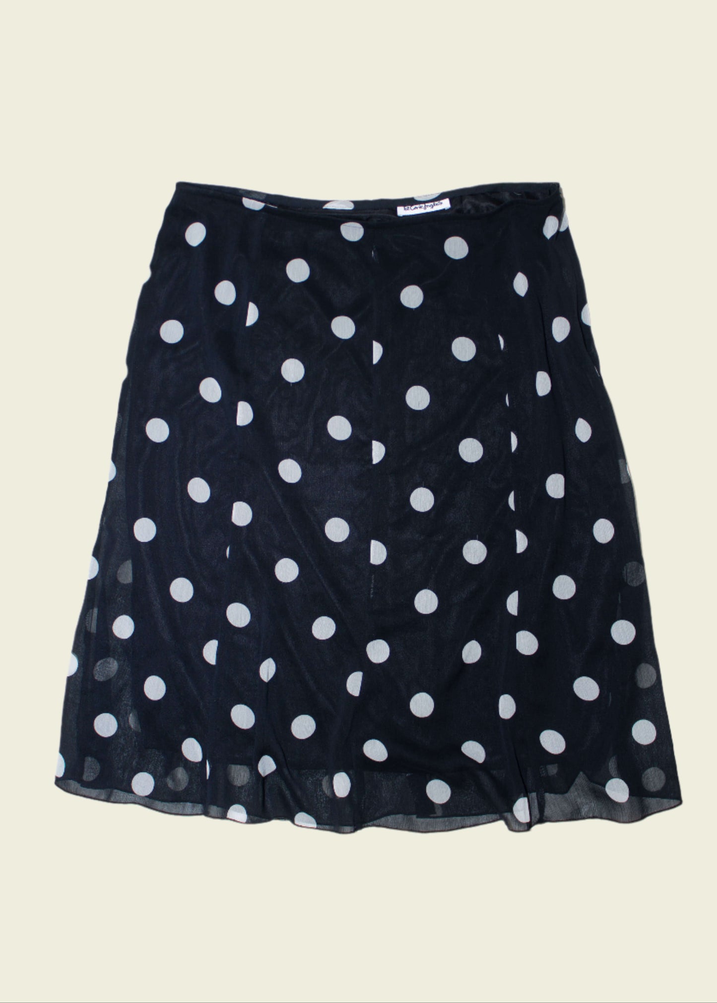 Vintage y2k polkadot midi skirt (M)