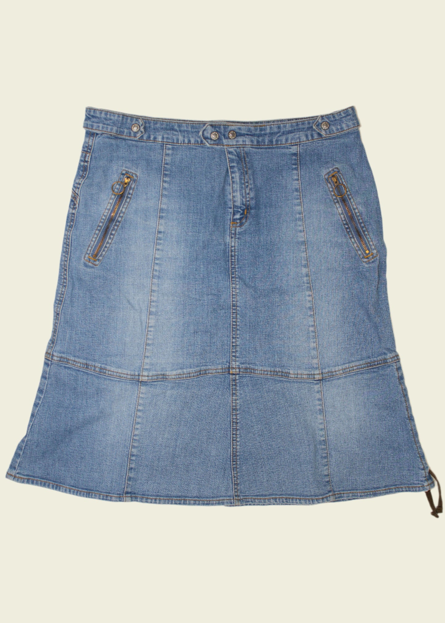 Vintage y2k denim midi skirt (M)