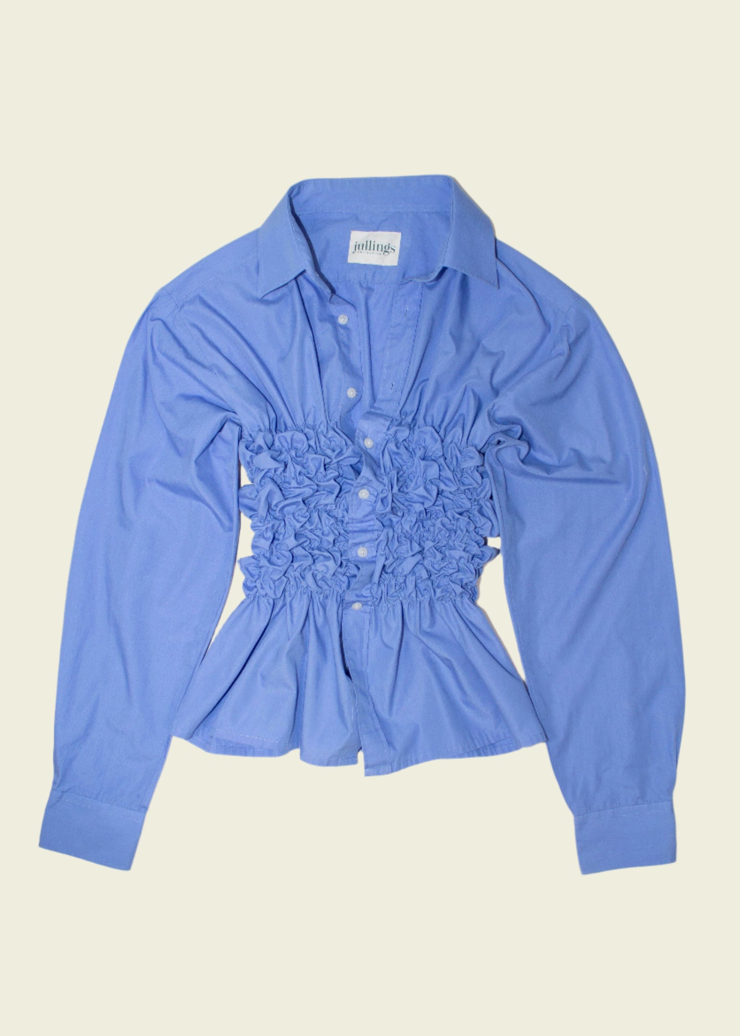 Smocked blue shirt (ONE SIZE)