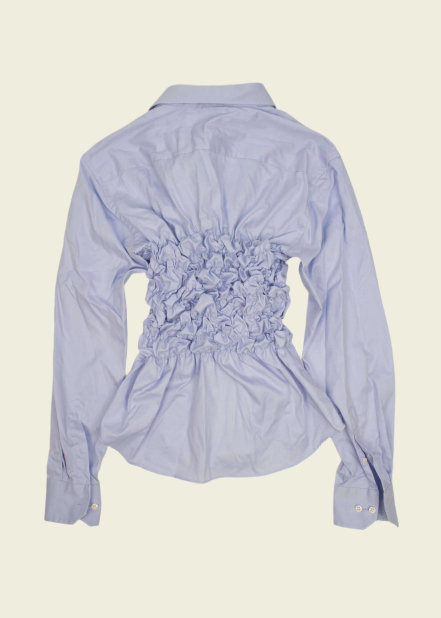 Smocked light blue shirt (ONE SIZE)