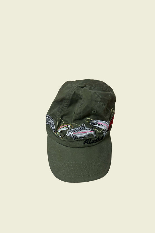 Vintage Military Green Cap Alaska