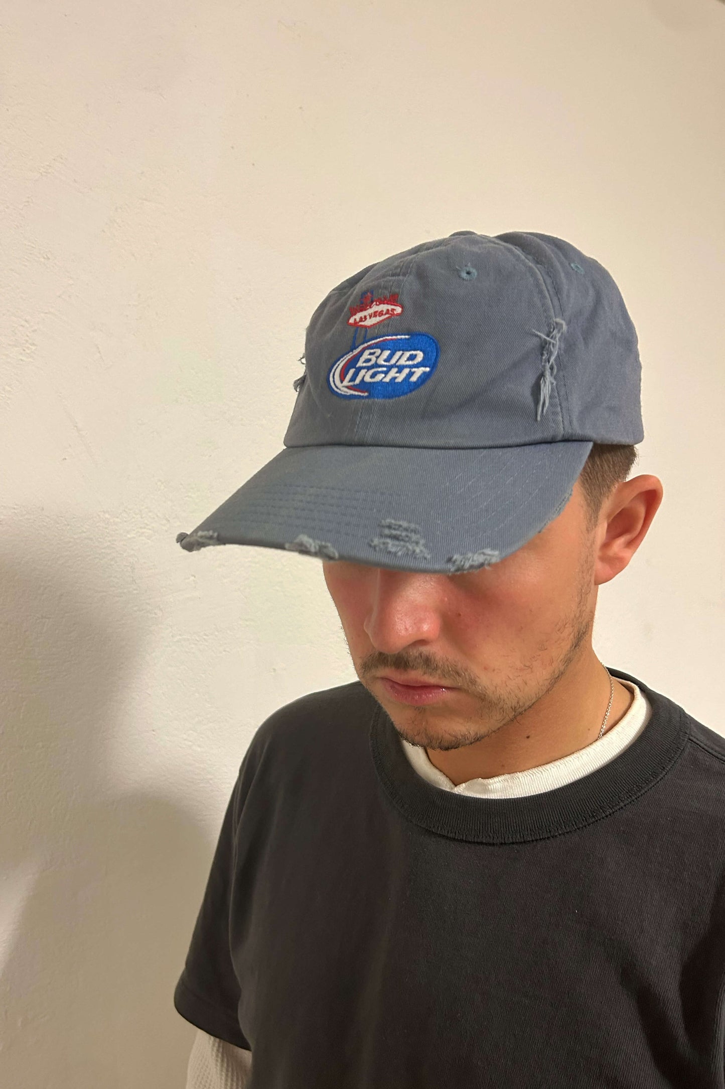 Vintage Grey/Blue Bud Light Cap