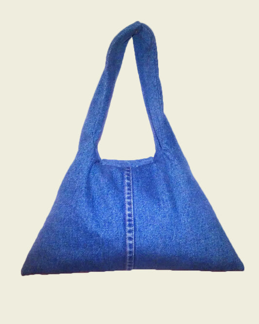 Eyelet denim bag