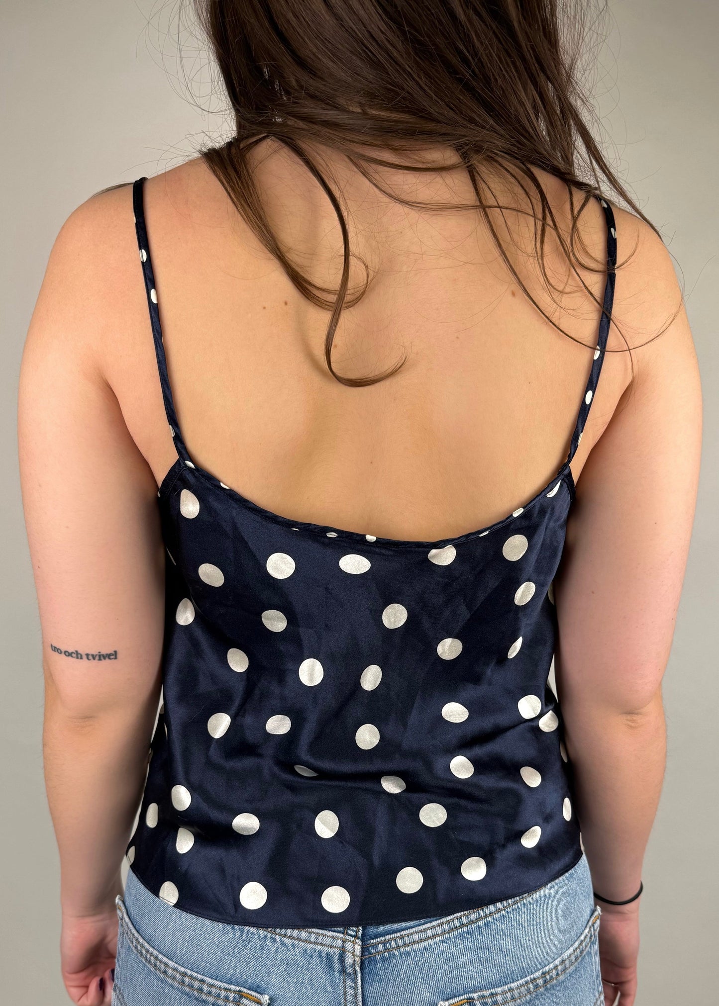 Vintage y2k polkadot satin cami top (M)