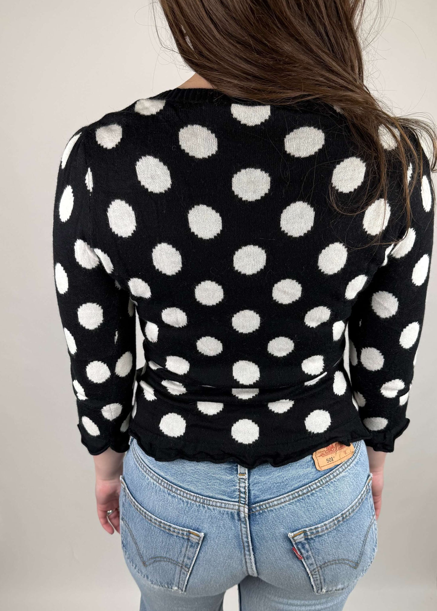 Vintage y2k Fornarina polkadot cardigan (S)