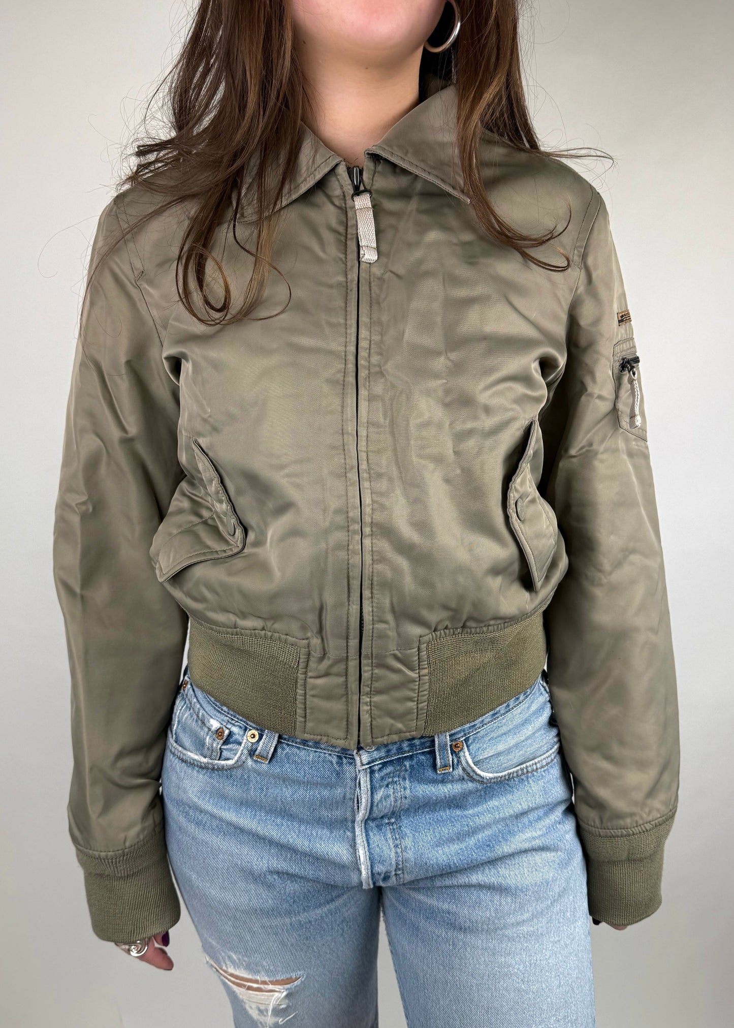 Vintage y2k cropped bomber jacket (S/M)