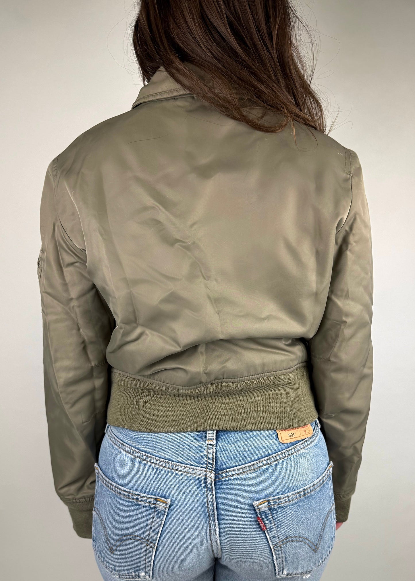 Vintage y2k cropped bomber jacket (S/M)