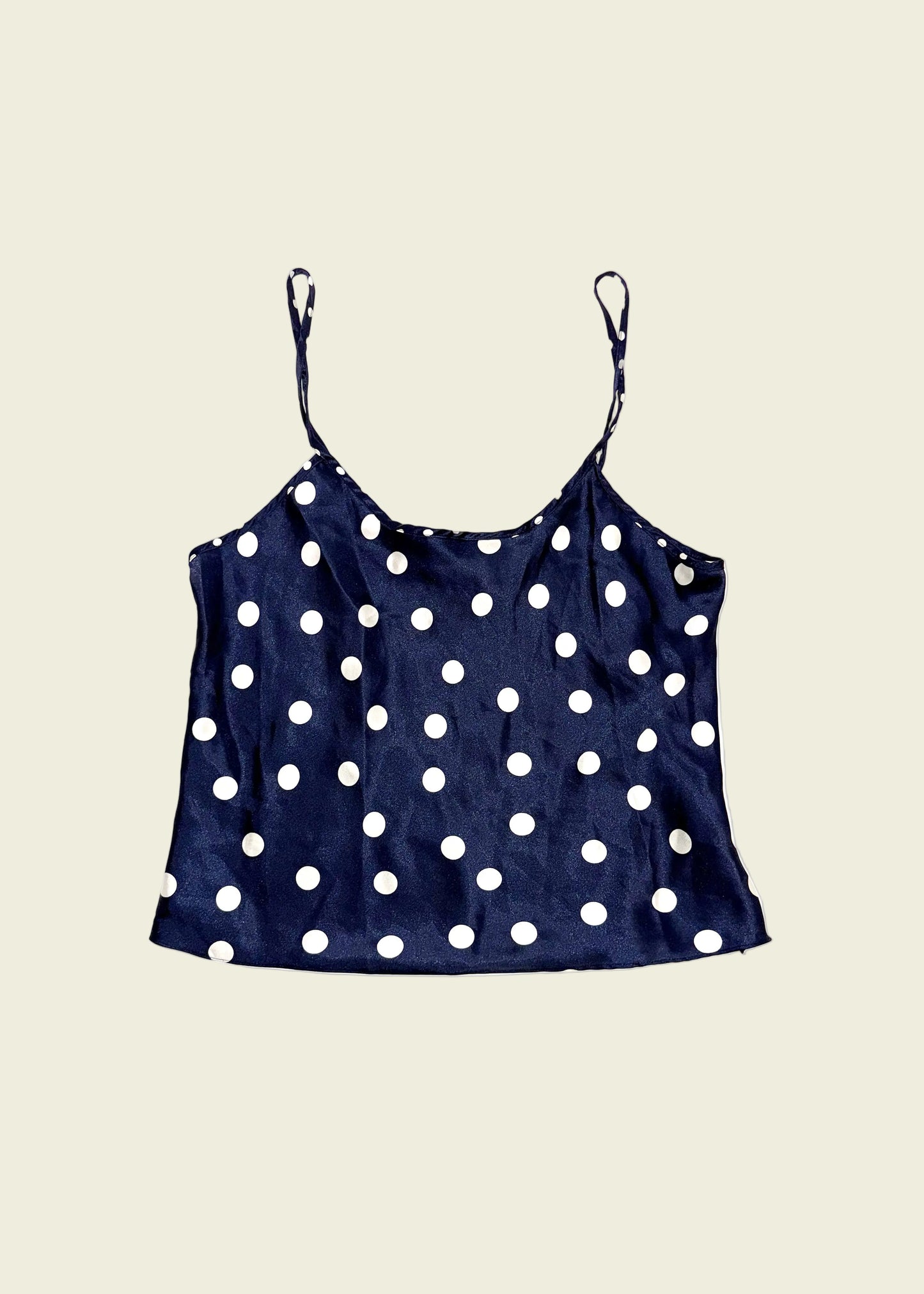 Vintage y2k polkadot satin cami top (M)