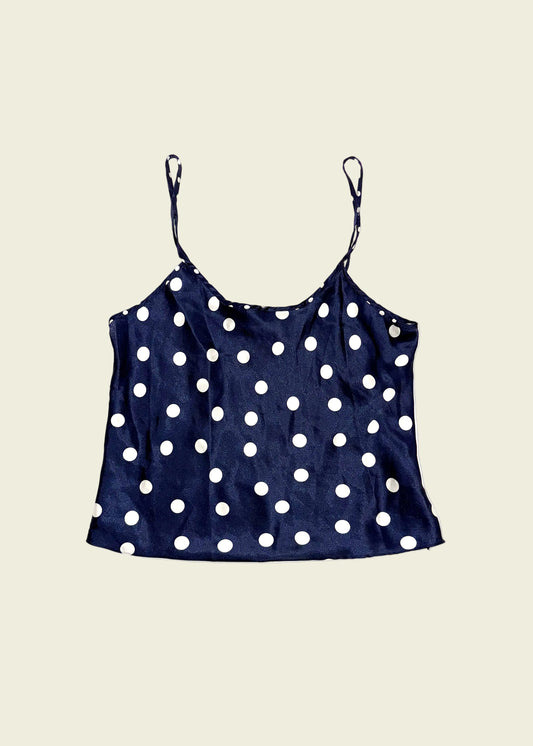 Vintage y2k polkadot satin cami top (M)