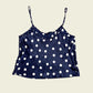Vintage y2k polkadot satin cami top (M)