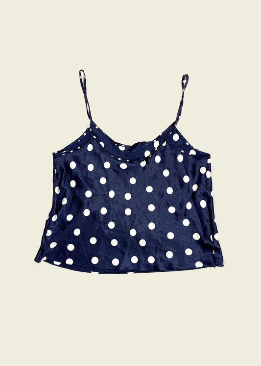 Vintage y2k polkadot satin cami top (M)
