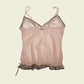 Vintage y2k polkadot mesh cami top (S)