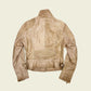 Vintage y2k beige leather jacket (S/M)