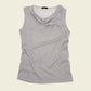 Vintage y2k silver drape top (XS)