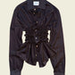 Smocked brown shirt (ONE SIZE)