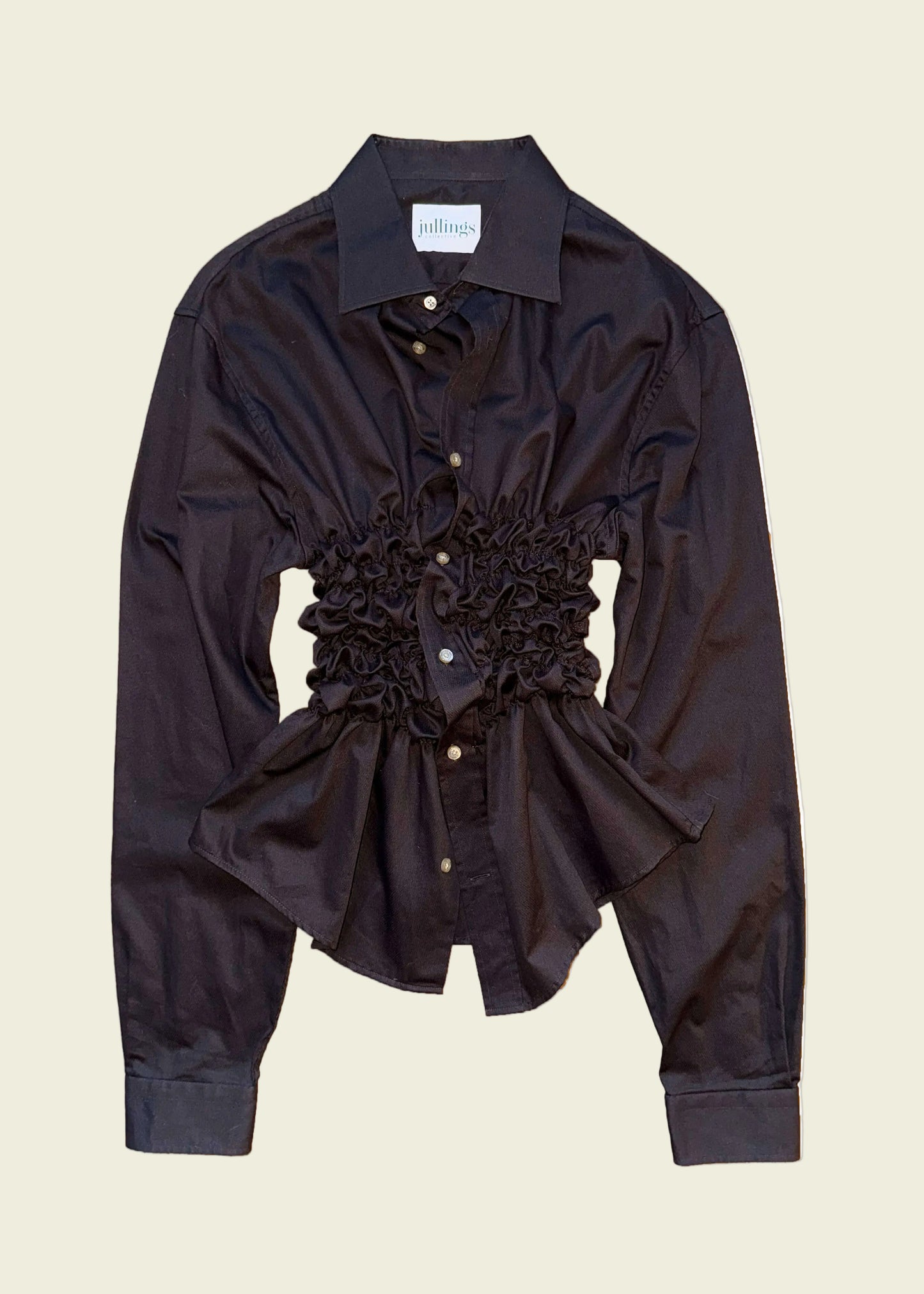 Smocked brown shirt (ONE SIZE)