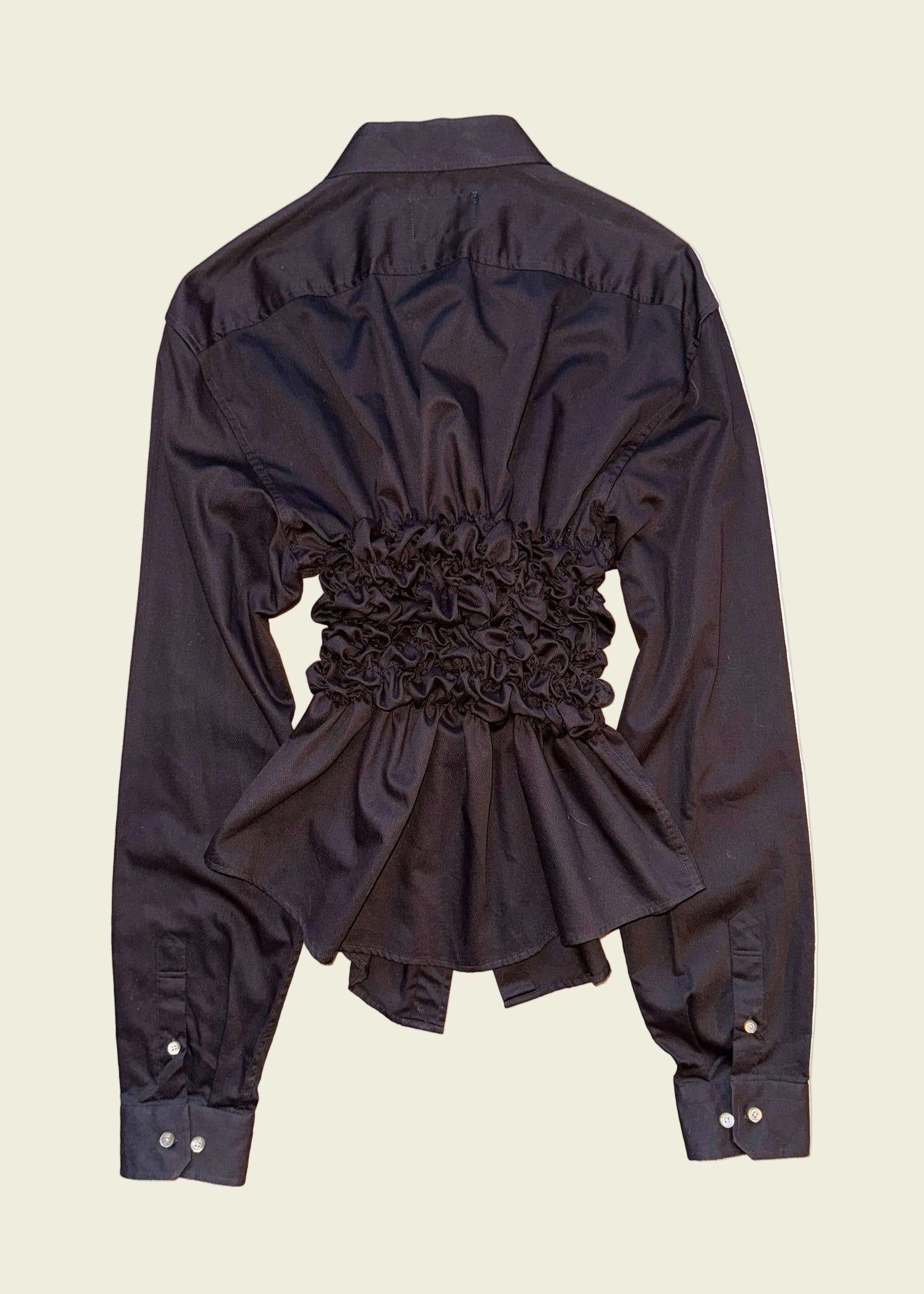 Smocked brown shirt (ONE SIZE)