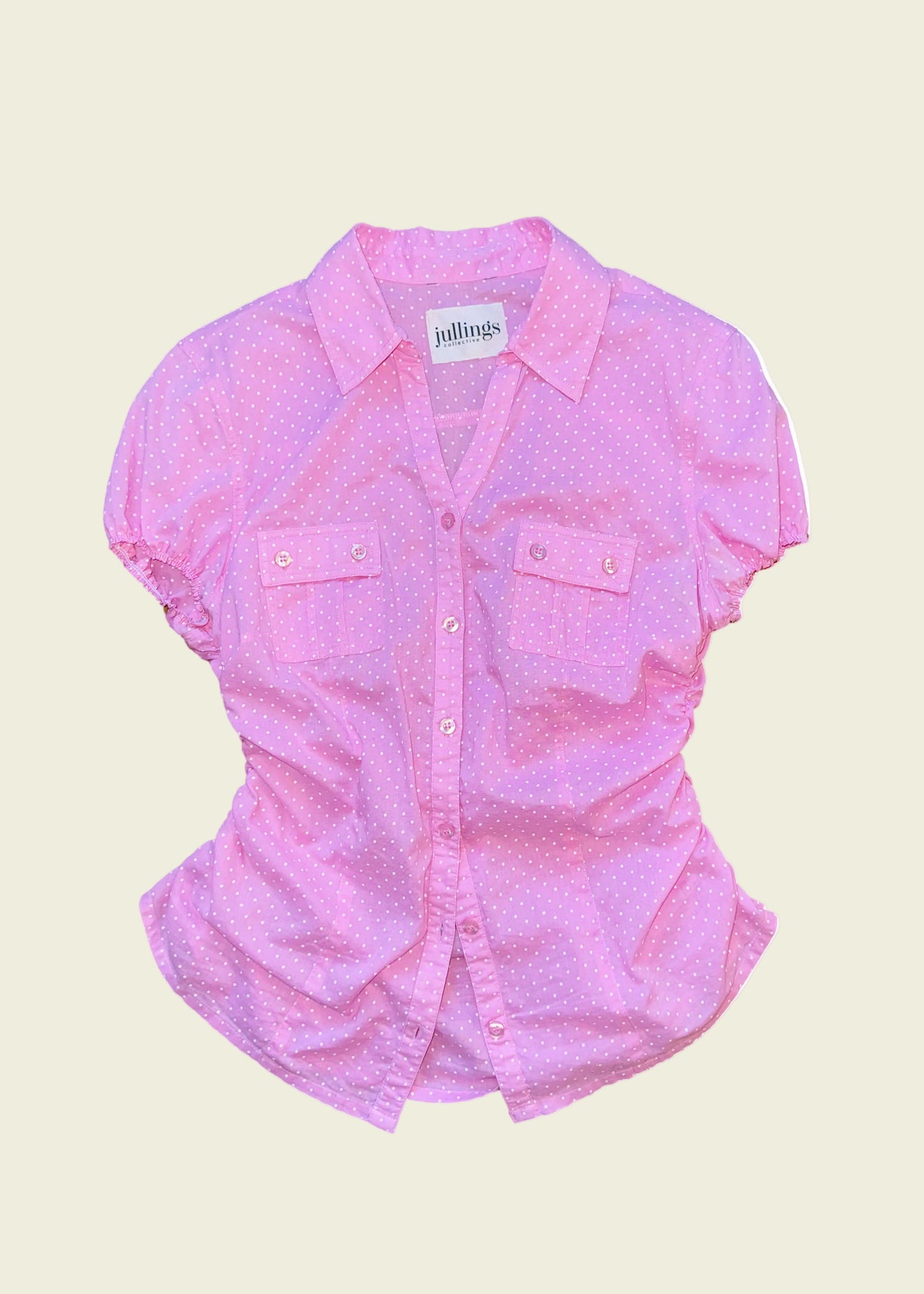 Blouse pink polkadot (S)