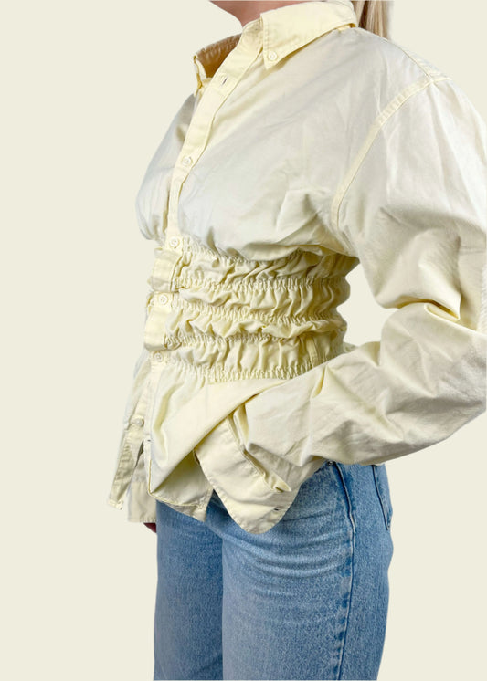 Elastic waist yellow shirt (ONE SIZE)