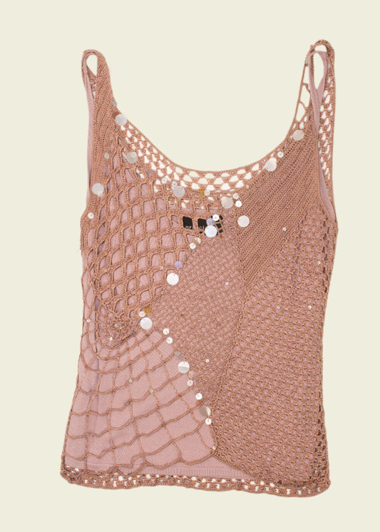 Vintage y2k crochet cami top (M)