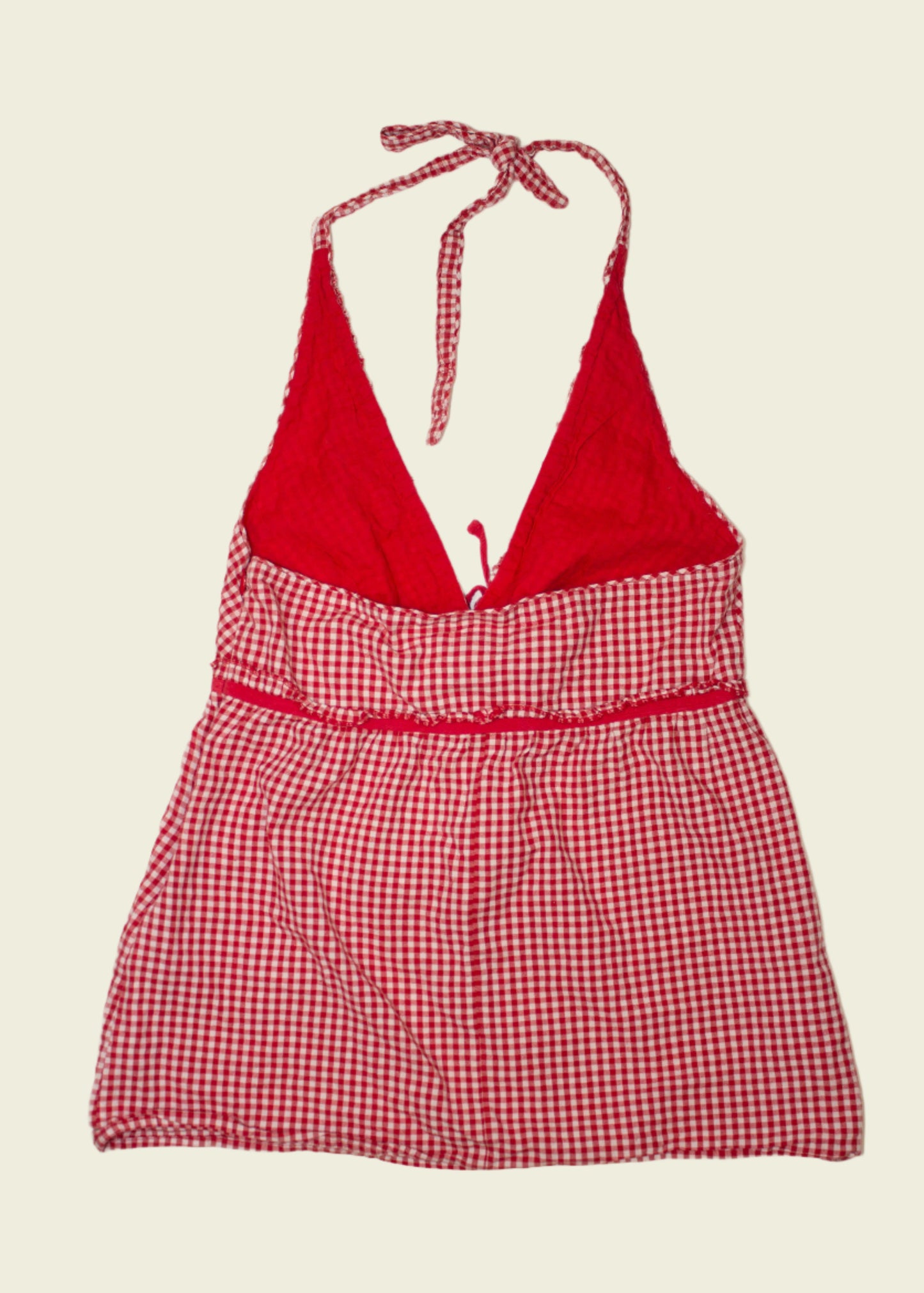 Vintage y2k checkered halterneck top (S/M)