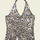 Vintage y2k sequin halterneck top (M/L)