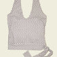 Vintage y2k polka dot halterneck top (XS/S)