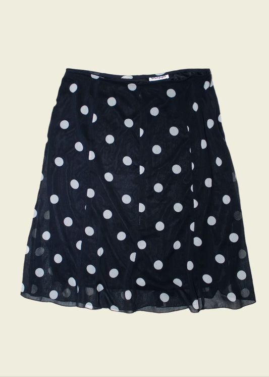 Vintage y2k polkadot midi skirt (M)