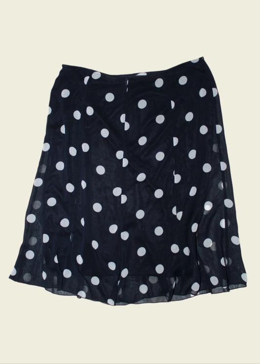 Vintage y2k polkadot midi skirt (M)