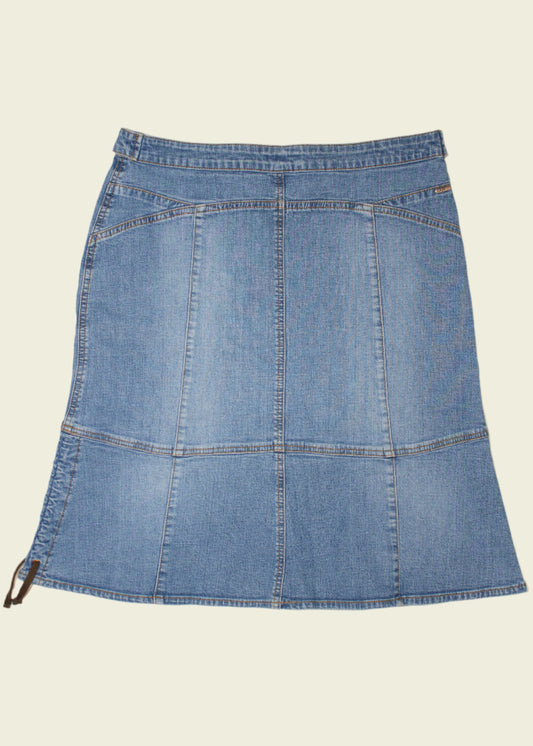 Vintage y2k denim midi skirt (M)