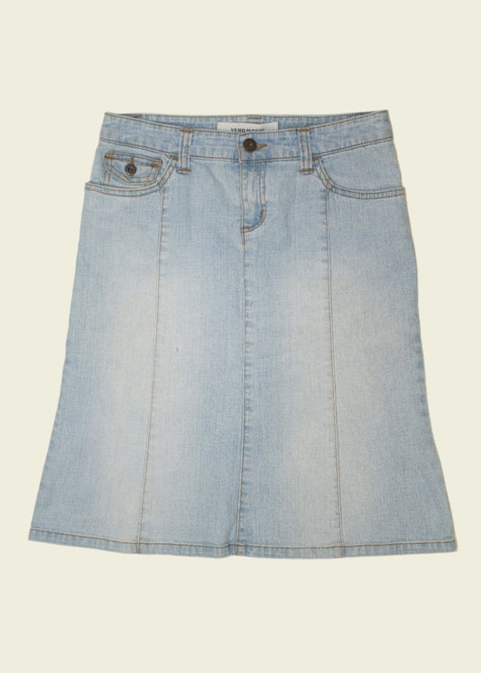 Vintage y2k denim midi skirt (XS)