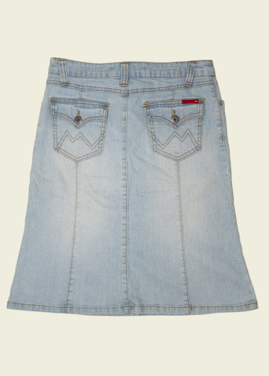 Vintage y2k denim midi skirt (XS)