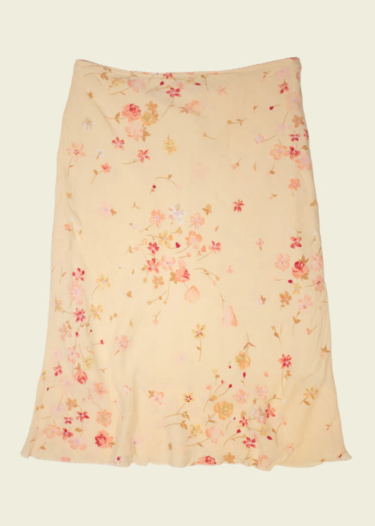 Vintage y2k floral midi skirt (M)