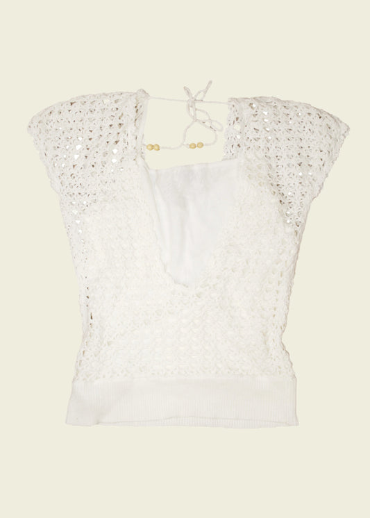 Vintage y2k crochet tee (S)