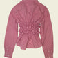 Smocked checkered shirt (ONE SIZE)