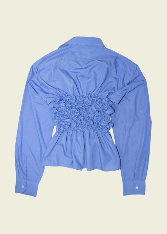 Smocked blue shirt (ONE SIZE)