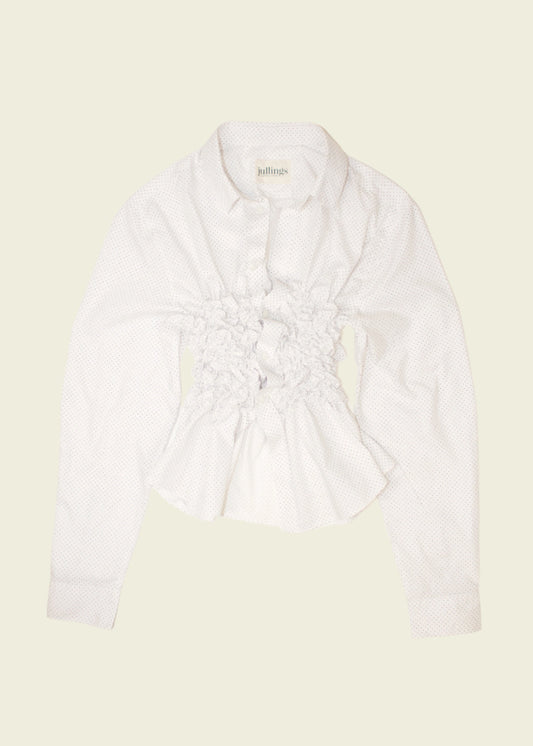 Smocked polkadot shirt (ONE SIZE)