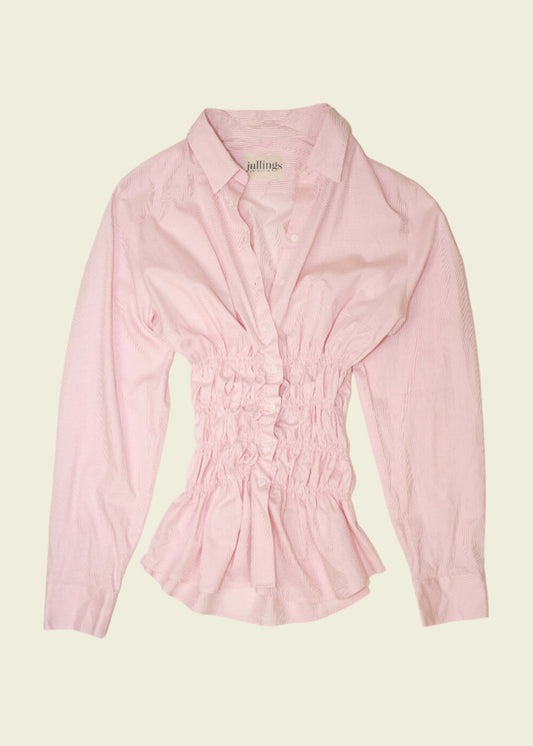 Elastic waist pink shirt (XS-S)