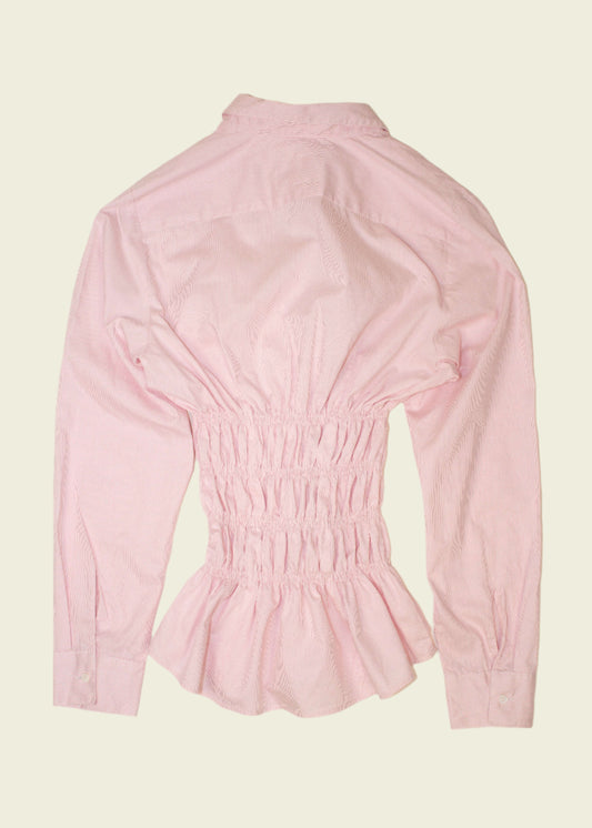 Elastic waist pink shirt (XS-S)